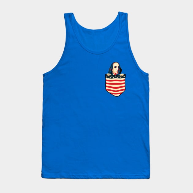 Benjamin Franklin Chest Pocket Tank Top by Nerd_art